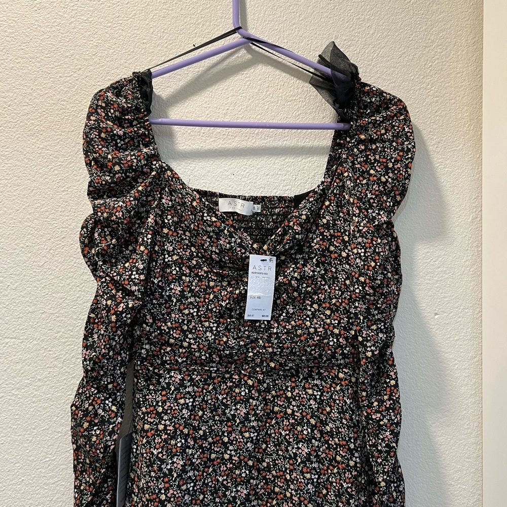 NWT ASTR Long Sleeve Victoria Floral Dress